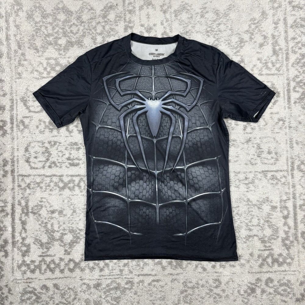 Cody Lundin Compression Shirt Spiderman Symbiote Black Edition Size Medium